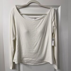 SOMA ribbed off the shoulder top with built in bra